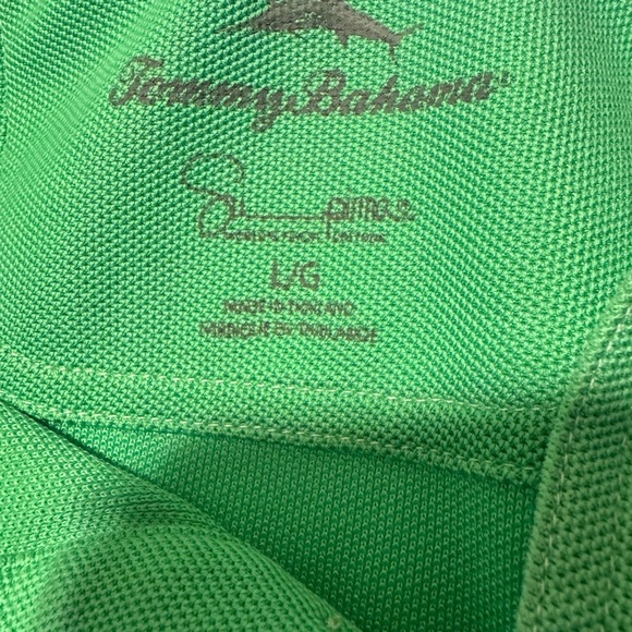 Tommy Bahama Green Polo Shirt Short Sleeve Mens Size Large Golf - Picture 9 of 9